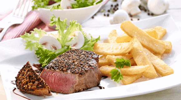 HOVÄDZÍ STEAK S KORENENOU KÔRKOU